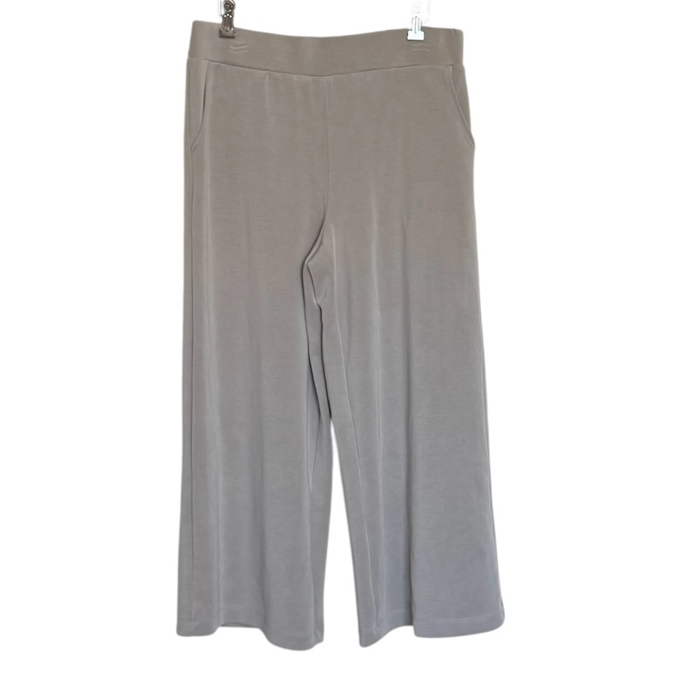 Cable & Gauge Sport Women's Light Summer Willow Gray Wide Leg Pant Size Medium